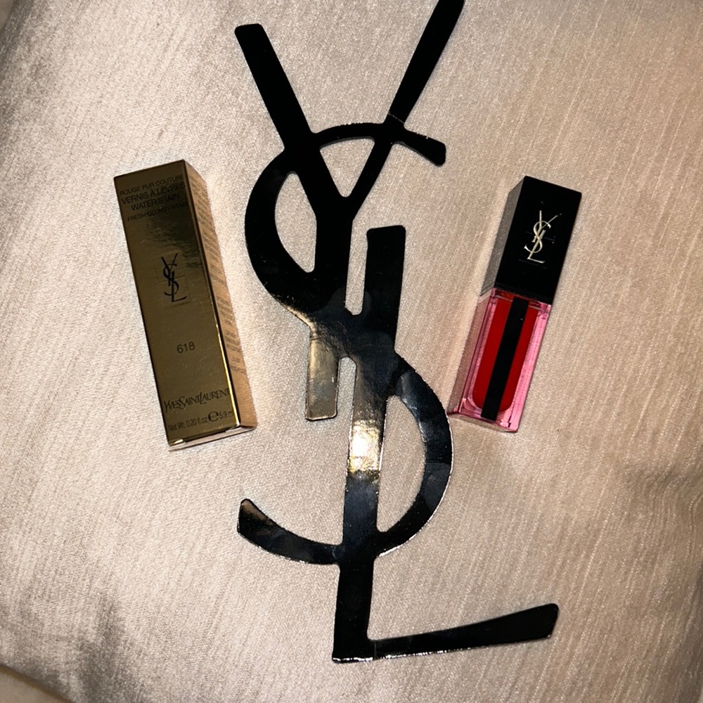 Brand new YSL lip gloss color Vernis A Levres water stain. Deep Red.. gorgeous